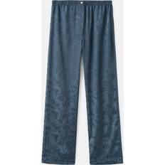 Mango Satin Underwear Mango Jacquard Satin Pyjama Trousers - Night Blue