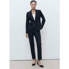 Mango Dam Byxor Mango Straight Midrise Trousers Dam Byxor - Navy