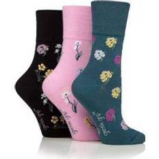 Florals - Women Socks Gentle Grip Ladies RHS Mixed Floral Cotton Socks - Multi Coloured