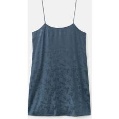 Mango Satin Underwear Mango Jacquard Satin Nightdress Woman - Night Blue