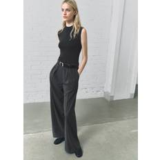 Dam - Gråa Jumpsuits & Overaller Mango Pinstripe Jumpsuit Combination Medium Heather Grey