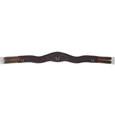 Brown Girths QHP Leather Horse Girth Sensisoft - Marron