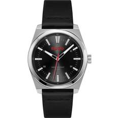 Watches HUGO Ark Black Leather Strap Watch