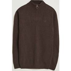 Barbour Överdelar Barbour Essential Lambswool Half Zip - Dark Oak