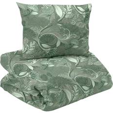 Blommigt påslakan hemtextil Redlunds Aurora Grön Blommigt Bäddset Enkeltäcke 150x210 Påslakan Grön