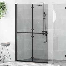 Skjutdörrar Duschväggar vidaXL Walk-in Duschvägg Svart Mörk Genomskinlig 120 x 190 cm