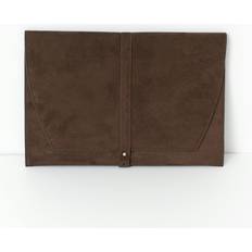 Tasker Gina Tricot Laptop Case Computer Sleeves Foldet Kant Imiteret Ruskind - Brun