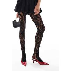 New Look Tights New Look Floral Lace Tights - Black