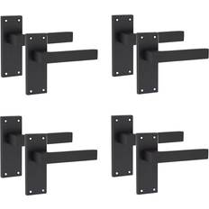 4 Pairs Victorian Straight Delta Door Handle 13cm W
