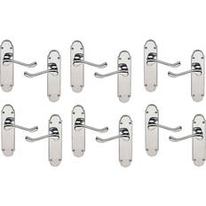 6 Pairs Victorian Backplate Door Lever Latch 14cm W