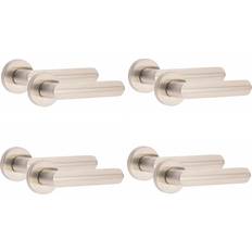 4 Pairs Modern Lima Knurled Design 9cm W