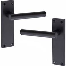 T-Bar Door Handles Backplate Matt Black 16.5cm W