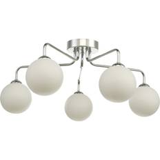 Beige Ceiling Flush Lights Latitude Run Feya 5LT Semi Pol Chair Beige Ceiling Flush Light