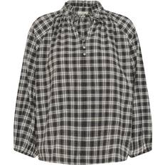 Ternede Bluser Kaffe Bluse Ternet Bluse - Black/Grey