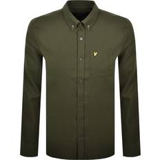 Lyle & Scott Herre Skjorter Lyle & Scott LS Vævede Flannel Skjorte Grøn