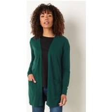 M&Co Button Detail Midi Cardigan - Green
