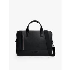 Metal Logo Pebble Grain Laptop Bag