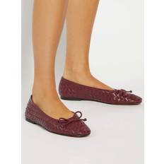 Rød Ballerinasko Dune London Red Heat Woven Ballerina Flat Shoes