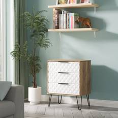Oaks - White Chest of Drawers Swift Islay 3 White 76cm Chest of Drawer