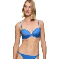 Dam - Ventilerande Badkläder Triumph Swim Push-Up Bikini Top - Blue