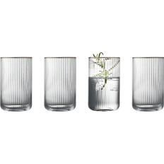 Guld Drikkeglas Lyngby Glas Palermo Gold Highball 4 Stk Med Guldkant Drikkeglas 4stk