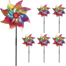 Bird Repellent Windmills Set of 6 Rainbow