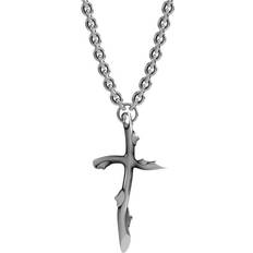 John Richmond Halsband Med Stort Silverkors Och Taggar - One Size