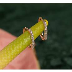 Oval Diamond Creol Earring YG - Örhängen