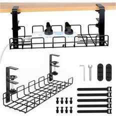 Cable management tray Aihontai Black Desk Cable Management Tray