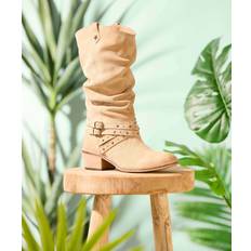Knopper Ankelstøvler Joe Browns Natural Slouchy Suede Buckle Boots -