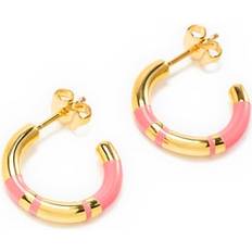 Boucles d'Oreille Mini Créoles - Rose