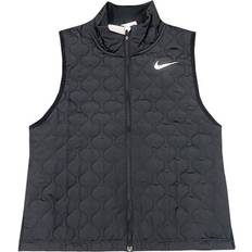 Nike Bomull Västar Nike Solid Color Logo Zip Warm Cotton Vest - Black