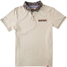 Florals - Men Polo Shirts Joe Browns Seriously Smart Neutral Floral Collared Polo Shirt - Natural