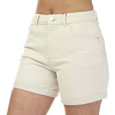 Vero Moda Herr Shorts Vero Moda Womens Ladies Zuri Denim High Rise Loose Shorts - Ecru