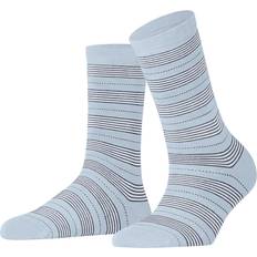 Dame - Stribede Strømper Falke Stripe Uniform Women Socks - Lyseblå