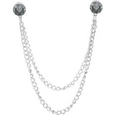 Grey Brooches Uxcell Rhinestone Round Tassel Chain Brooch Pins - Grey
