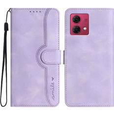 GANGXUN Purple Built-in Magnet Cover Wallet Case