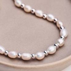 Pearl Anklets John Greed Signature Silver Freshwater Pearl Bead Anklet - Silver