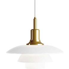 Louis Poulsen PH 3½-3 White/Brass Pendant Lamp ∅ 33cm