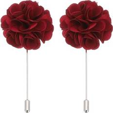 Men - Red Brooches Uxcell Flower Boutonnieres Pin Lapel For Men - Red