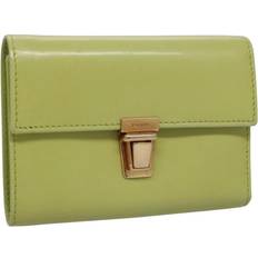 Vintage Pre-Owned Läder Plånbok - Limegrönt