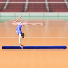Balance Boards Homcom 2.1m Balance Beam Trainer Fold Performance Gymnastics Blue