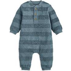Blue Playsuits Children's Clothing Mamas & Papas Baby Boys Jacquard Stripe Romper Blue