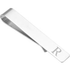 Silver Tie Clips Uxcell Initial Letter R Necktie Tie Bar Pinch Clips - Silver Tone