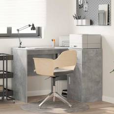 Grå - Ja (Elektrisk) Skrivebord vidaXL Hjørneskrivebord Beton Grå 102x88x75 cm 2 pcs Skrivebord 2stk