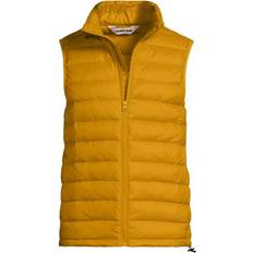 Gold - Men Vests Lands' End Down Ultralight Packable Gilet - Gold
