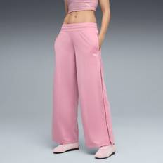 Puma Rosa Byxor & Shorts Puma Essentials Low Rise Popper Pants Women - Rosa
