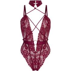 Cut-Out Shapewear & Undertøj Hunkemöller Private Body Åbent Skridt Brandy - Rød