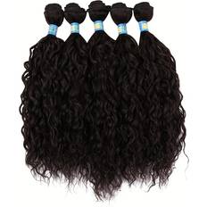 Hair Wefts on sale Temu 5 Bundles Curly Synthetic Hair Bundles 16 Inch