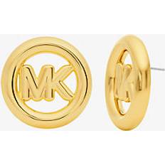 Michael Kors Guld Øreringe Michael Kors Large Logo Charm Stud Earrings - Gold